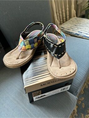 Mondzori Reversible Sandals, size 8US/EU 39, 2 inch/5.08 cm heel, $65